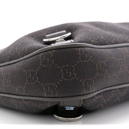 Gucci Denim Monogram Abbey D Ring Hobo Brown 17 of 21