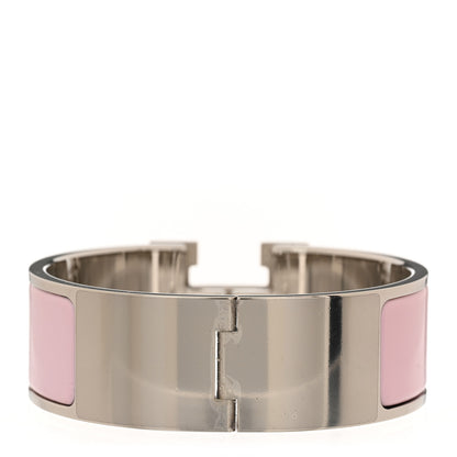 Hermes Enamel Wide Clic Clac H Bracelet GM Rose Dragee 3 of 5