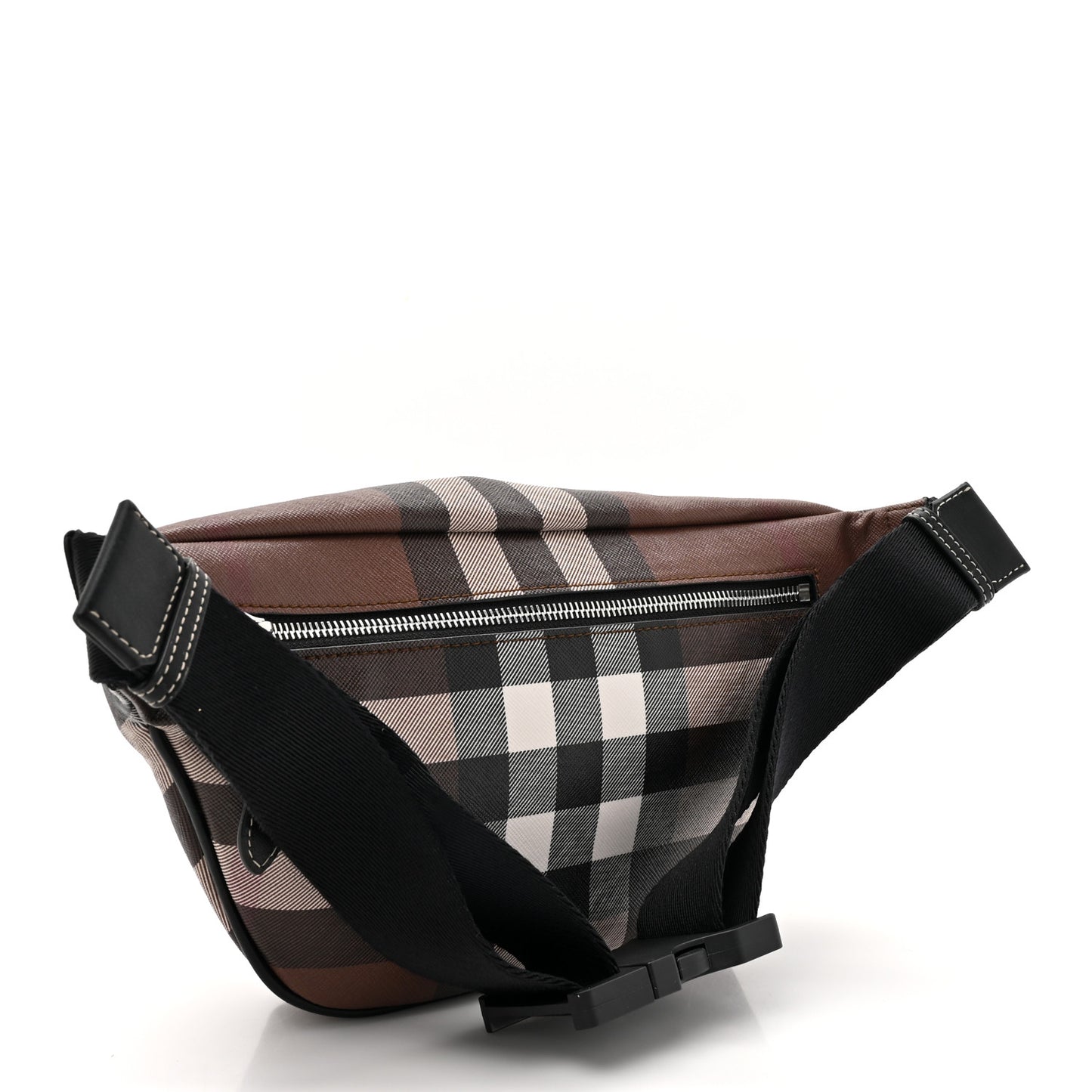 E-canvas Check Cason Bum Bag Dark Birch Brown