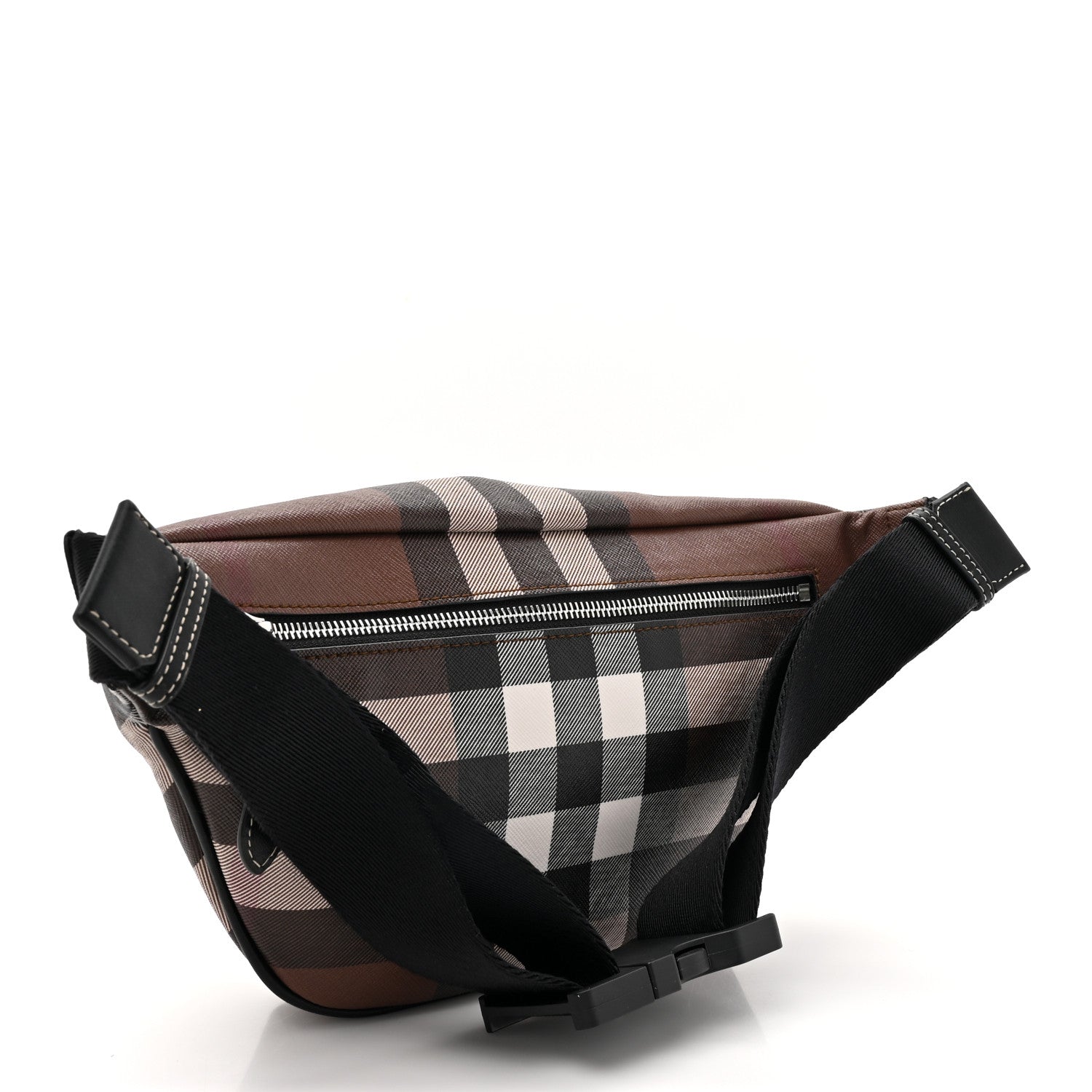 Burberry E-canvas Check Cason Bum Bag Dark Birch Brown 3 of 9