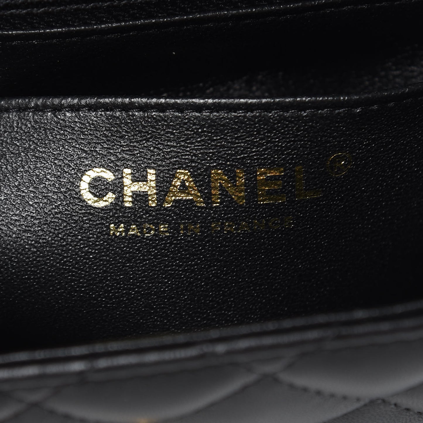 Lambskin Quilted Mini Square Flap Black