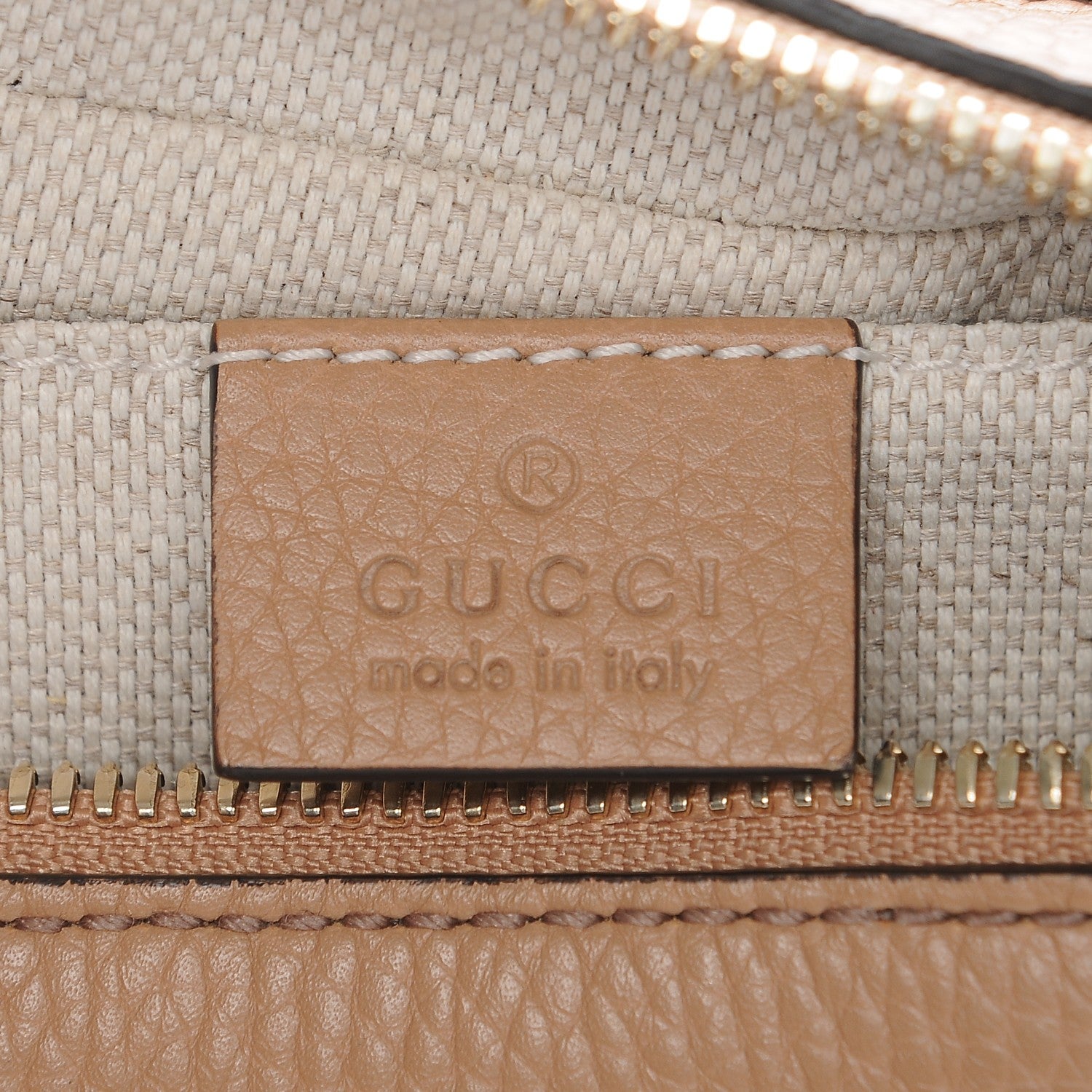Gucci Pebbled Calfskin Small Soho Disco Bag Rose Beige 6 of 7