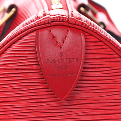 Louis Vuitton Epi Speedy 25 Castillan Red 9 of 19