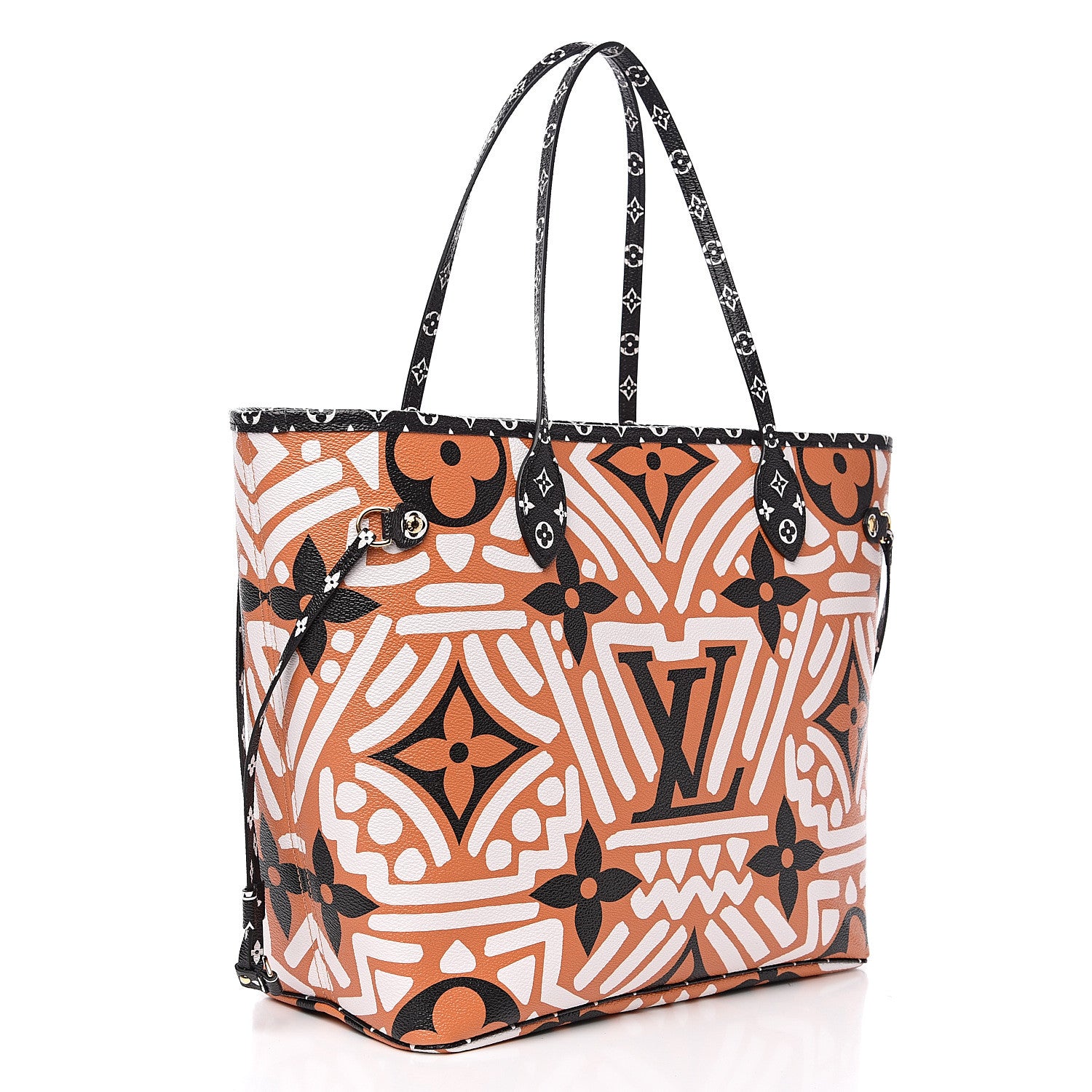 Louis Vuitton Monogram Giant Crafty Neverfull MM Creme Caramel 2 of 8