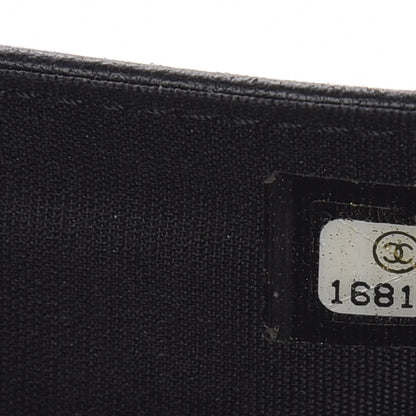 Chanel Lambskin Quilted Boy Zipped Pocket Wallet Black 9 of 9