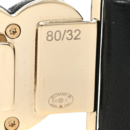 Chanel Calfskin CC Heart Belt 80 32 Black 3 of 4