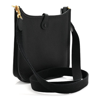 Hermes Taurillon Clemence Evelyne TPM Black 3 of 10
