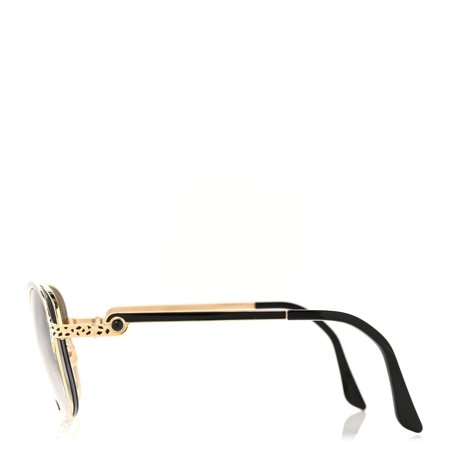 Cartier Panthere De Cartier Sunglasses Gold Black 3 of 8