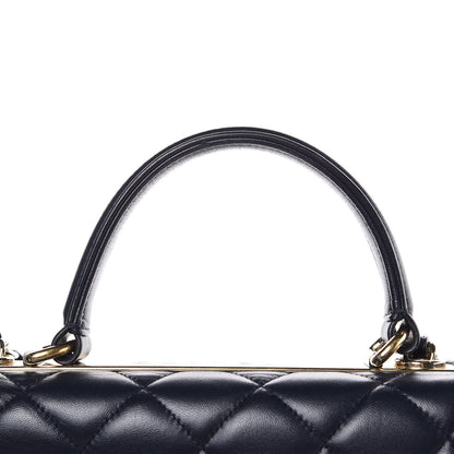 Chanel Lambskin Quilted Large Trendy CC Dual Handle Flap Bag Navy 16 of 17