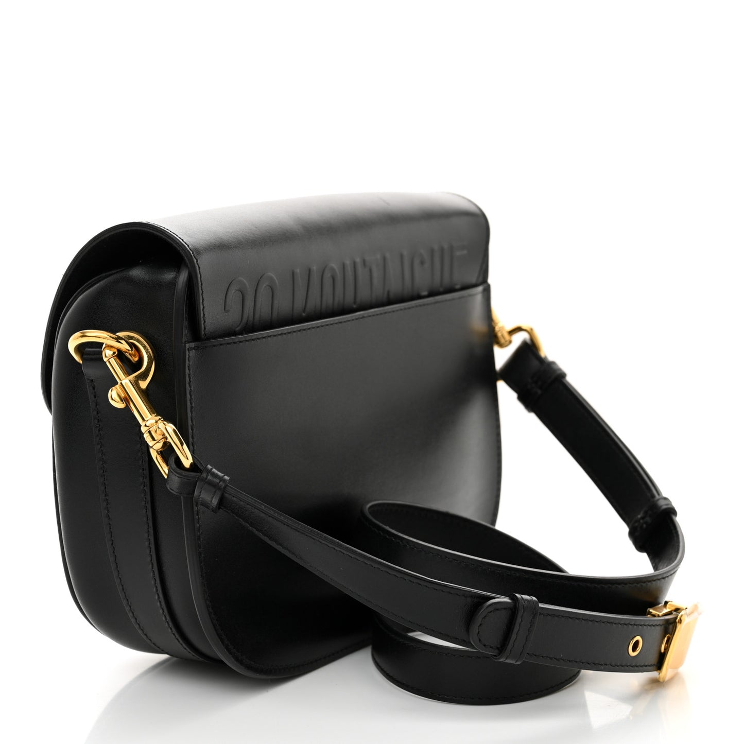 Box Calfskin Medium Bobby Flap Black