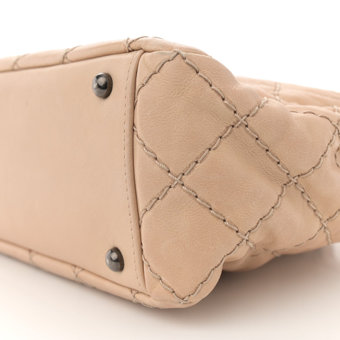 Calfskin Medium Stitch It Tote Beige