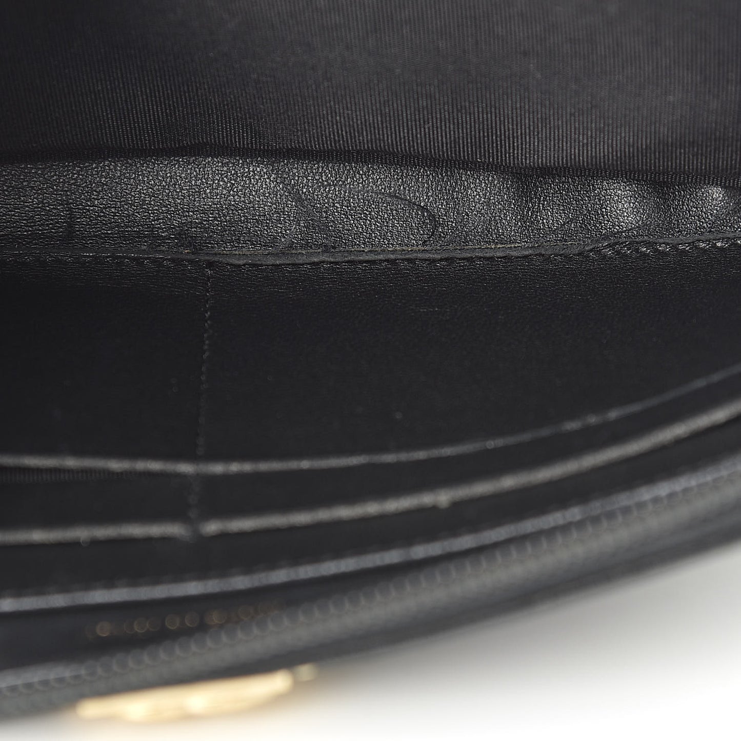 Lambskin Quilted Boy Zip Around Wallet Black