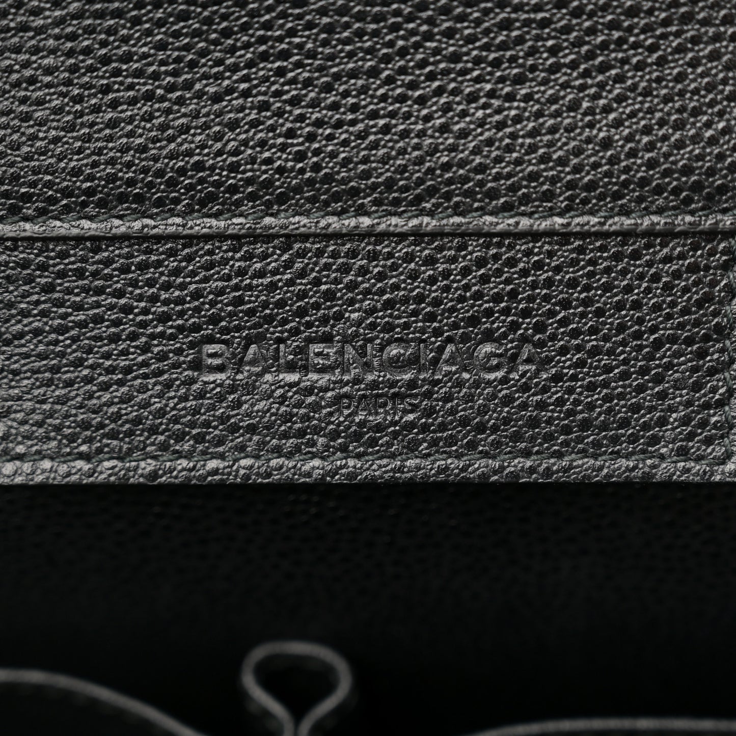 Grained Calfskin Papier Flap Tote Black
