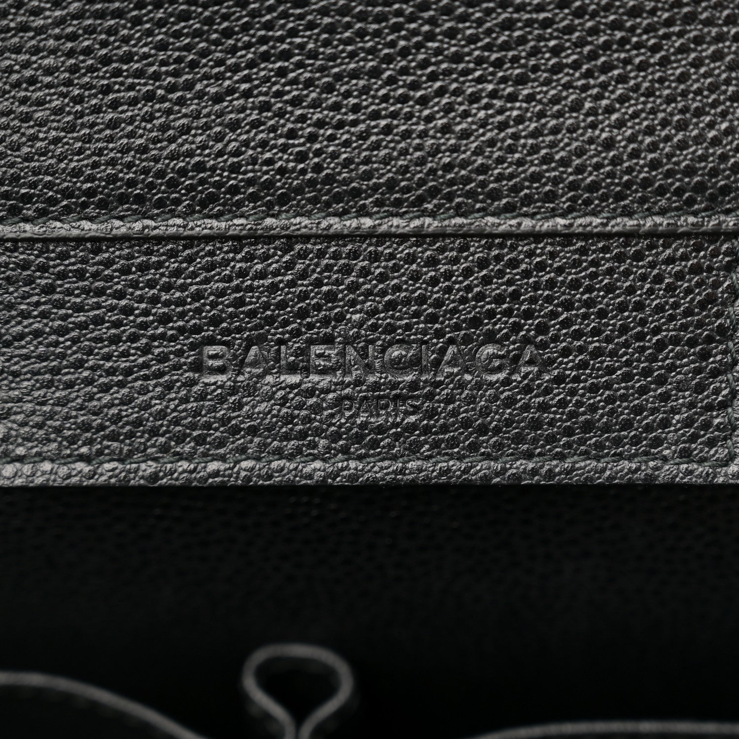 Balenciaga Grained Calfskin Papier Flap Tote Black 7 of 16