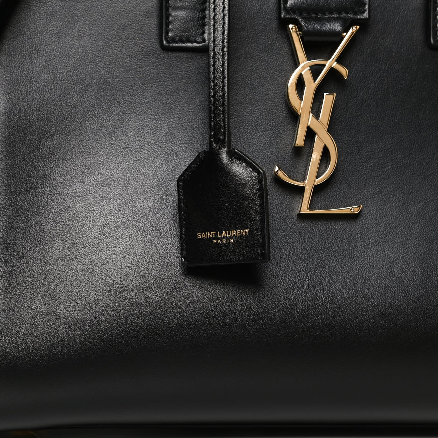Calfskin Monogram Baby Cabas Black