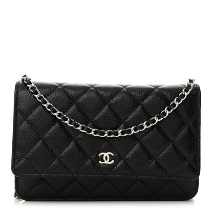 Chanel Caviar Quilted Wallet on Chain WOC Black 1 of 12