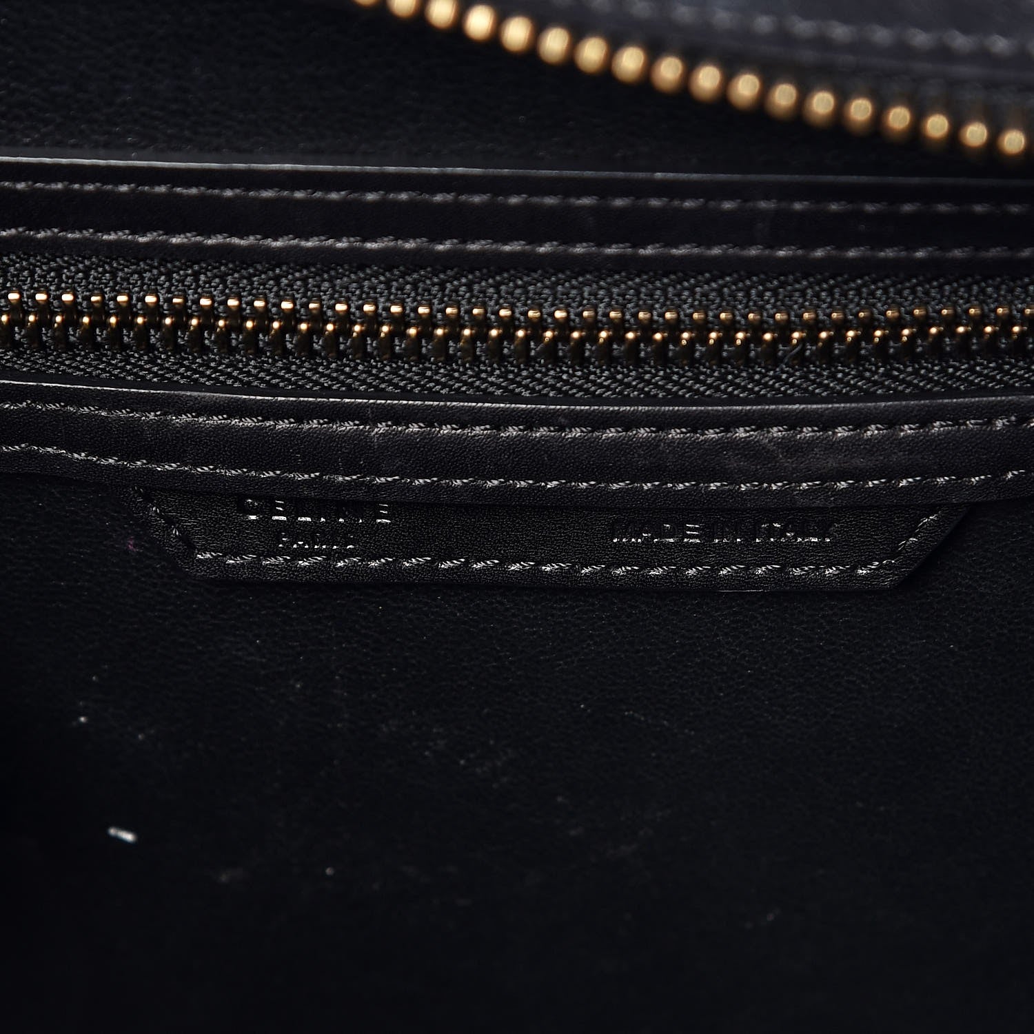 Celine Shrunken Lambskin Micro Bi-Color Luggage Black White 7 of 24