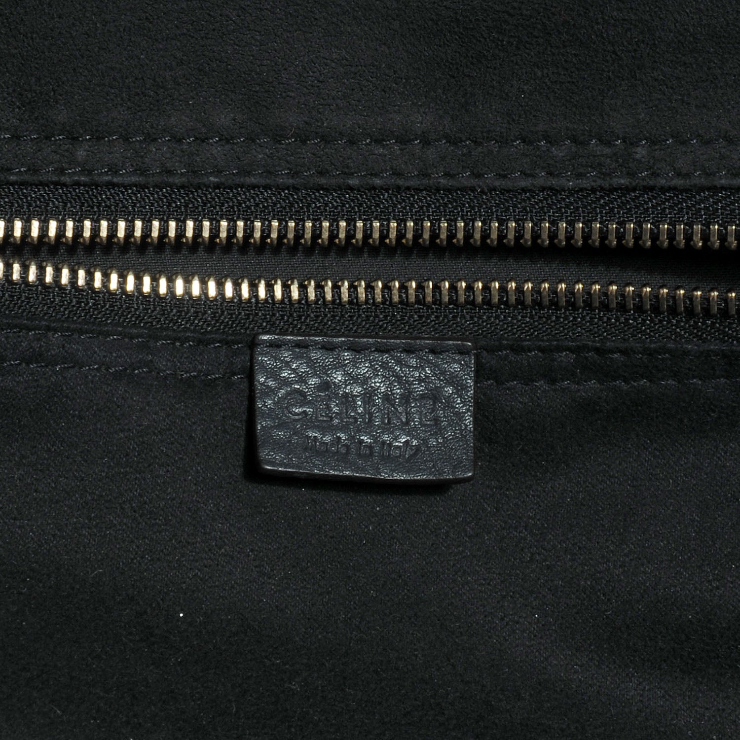 Celine Pebbled Leather Mini Luggage Bag Anthracite 6 of 9