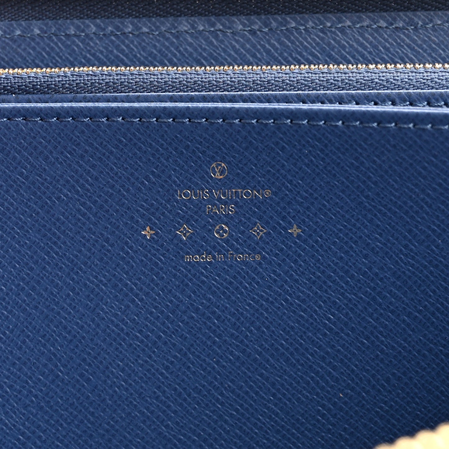 Monogram Denim Zippy Wallet NM Blue