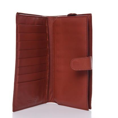 Bottega Veneta Nappa Intrecciato Continental Snap Wallet Brique 5 of 12