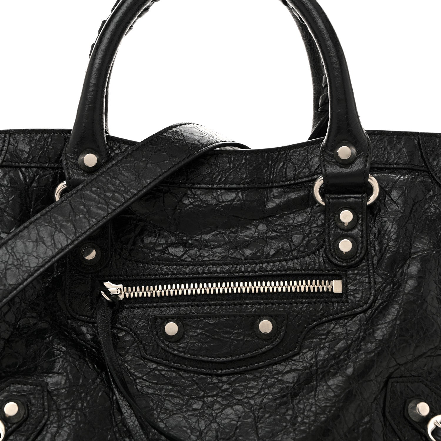 Balenciaga Agneau Arena Silver Hardware Small Le City Black 8 of 11