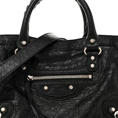 Balenciaga Agneau Arena Silver Hardware Small Le City Black 8 of 11