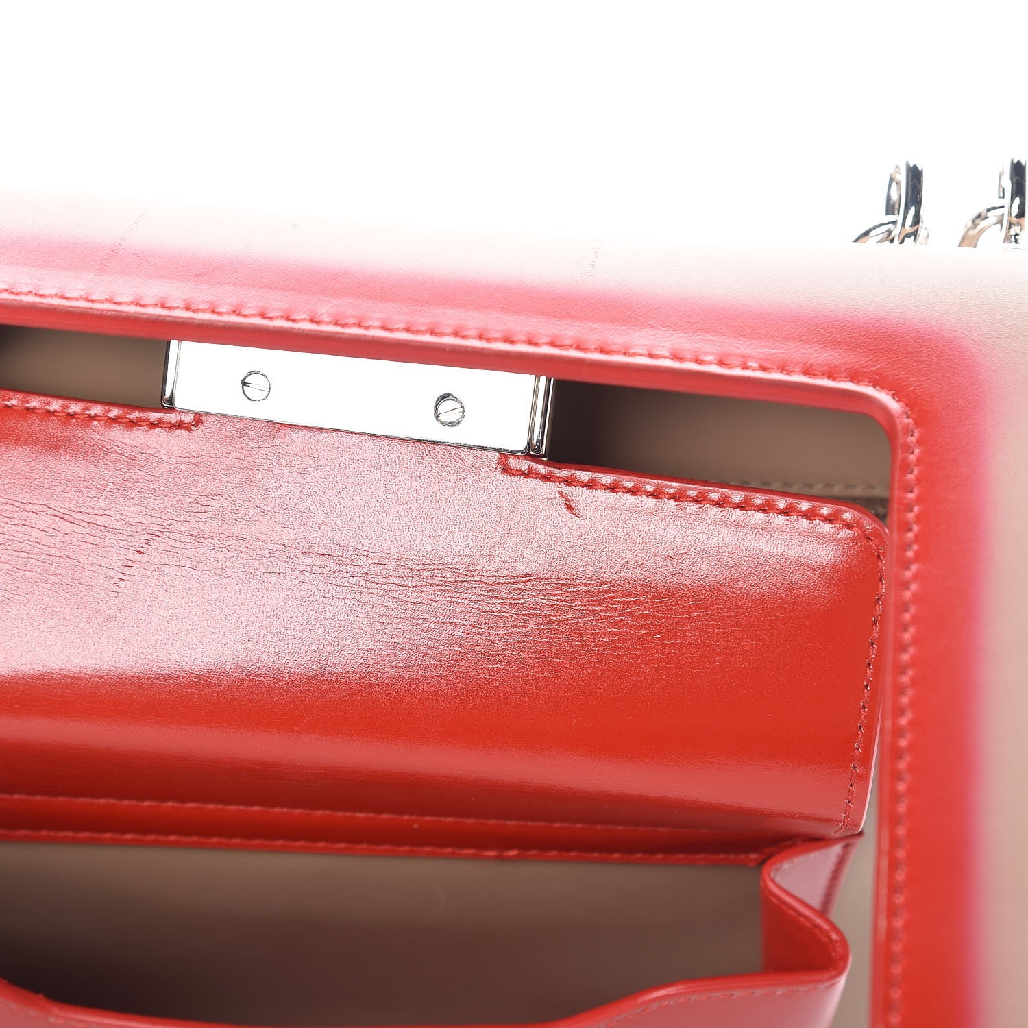 Balenciaga Calfskin Bal58 Shoulder Bag Red 10 of 18