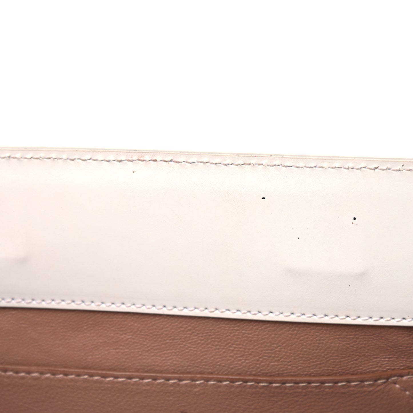 Calfskin Laser Cut Clutch White