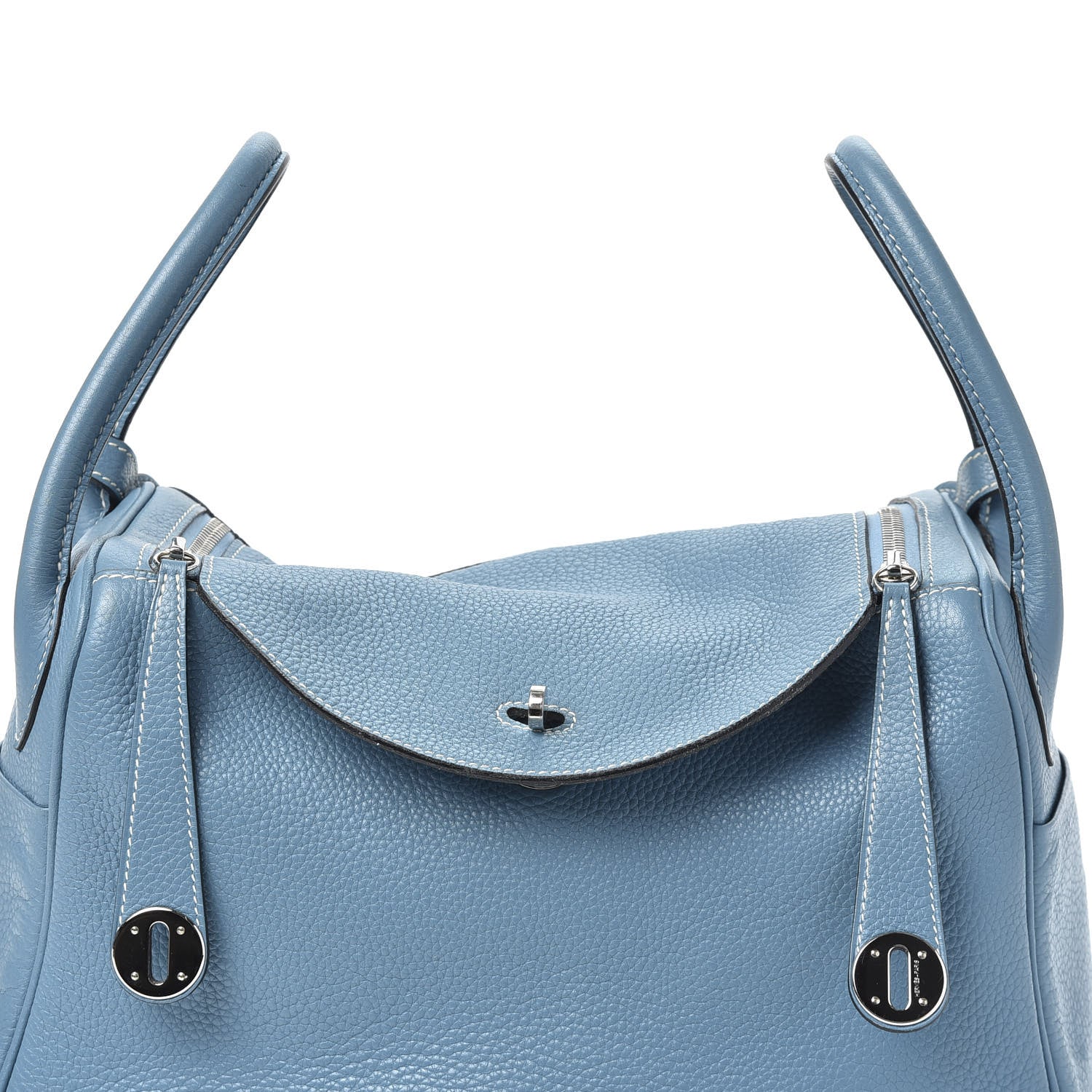 Hermes Taurillon Clemence Lindy 30 Blue Jean 9 of 9