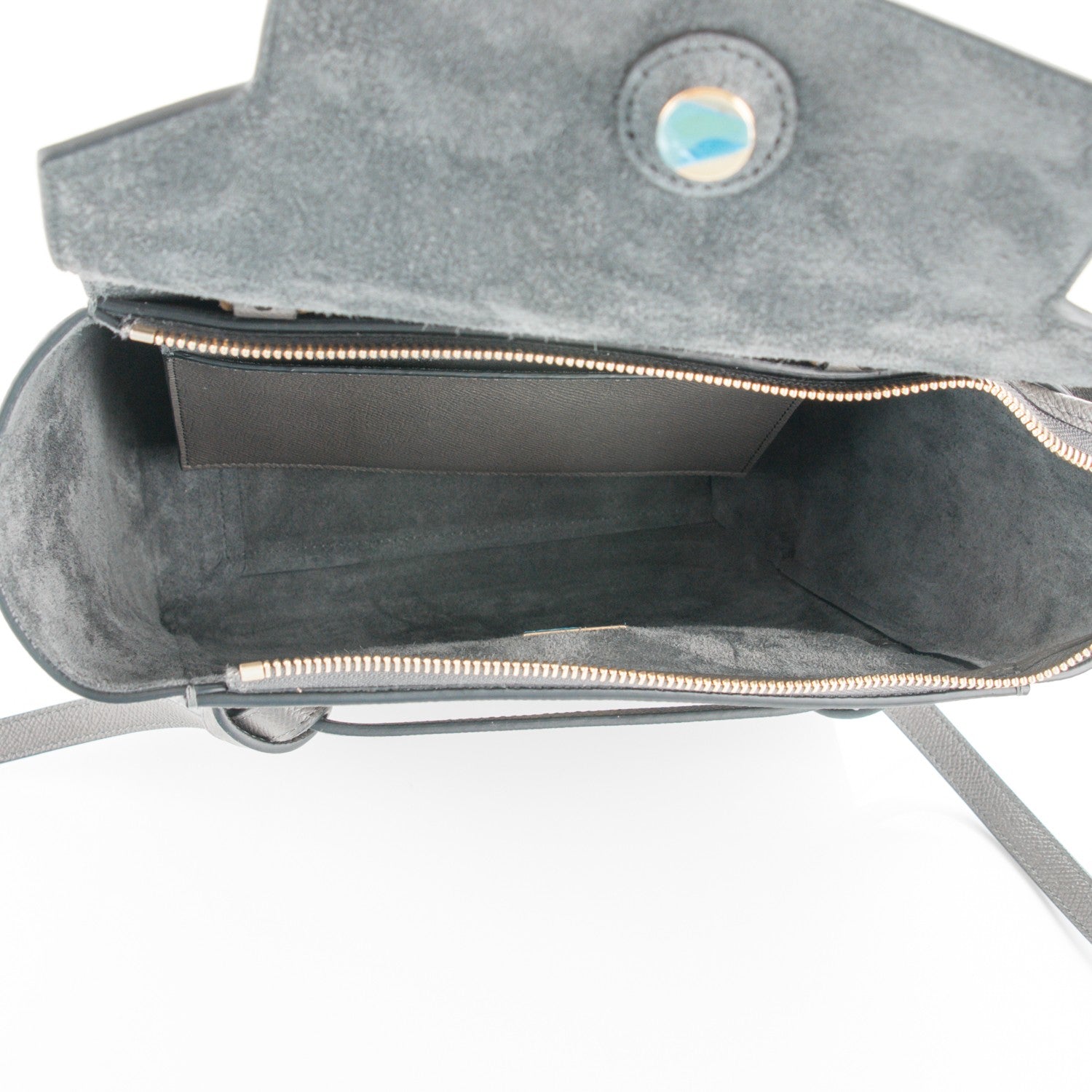 Celine Grained Calfskin Micro Belt Bag Grey 6 of 9
