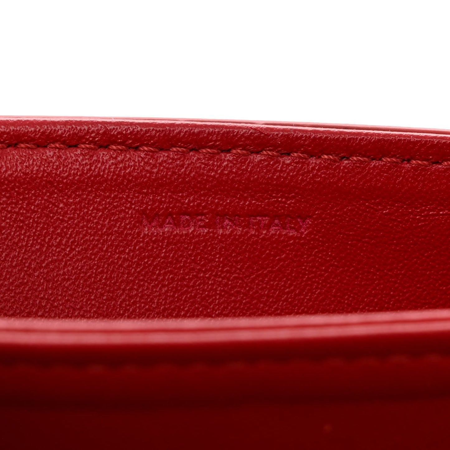 Shiny Calfskin Medium Triomphe Red