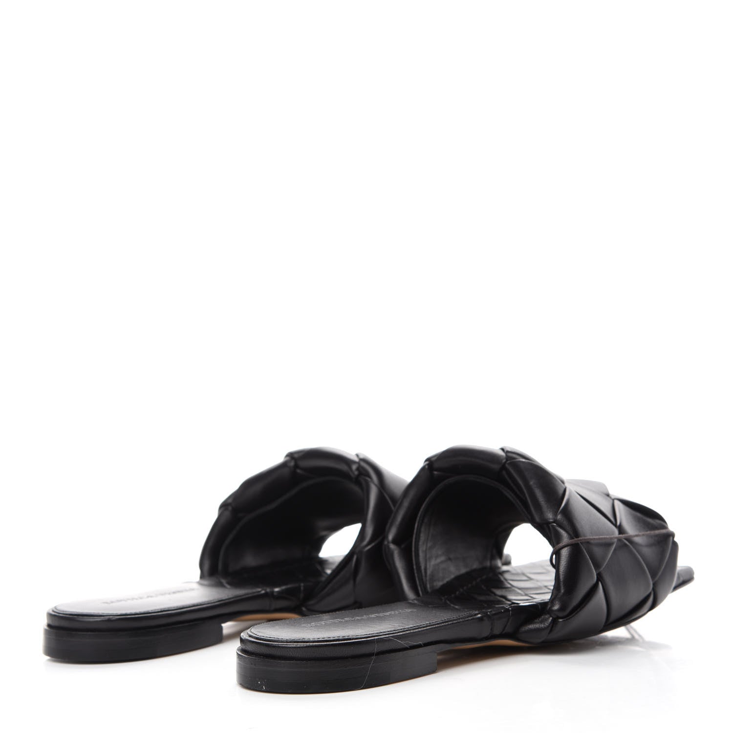 Bottega Veneta Nappa Maxi Intrecciato Lido Flat Sandals 38 Black 4 of 9