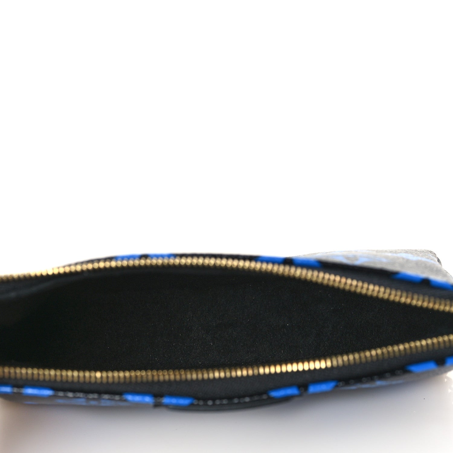 Louis Vuitton Colored Monogram Mini Pochette Accessories Blue Black 5 of 9