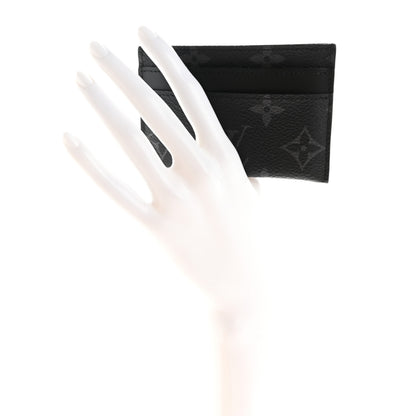 Louis Vuitton Monogram Eclipse Porte-Cartes Double Card Holder 2 of 9