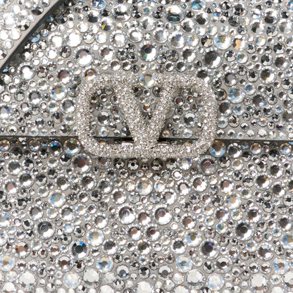 Valentino Garavani Crystal Embroidered Mini Vsling Top Handle Bag Silver 8 of 11