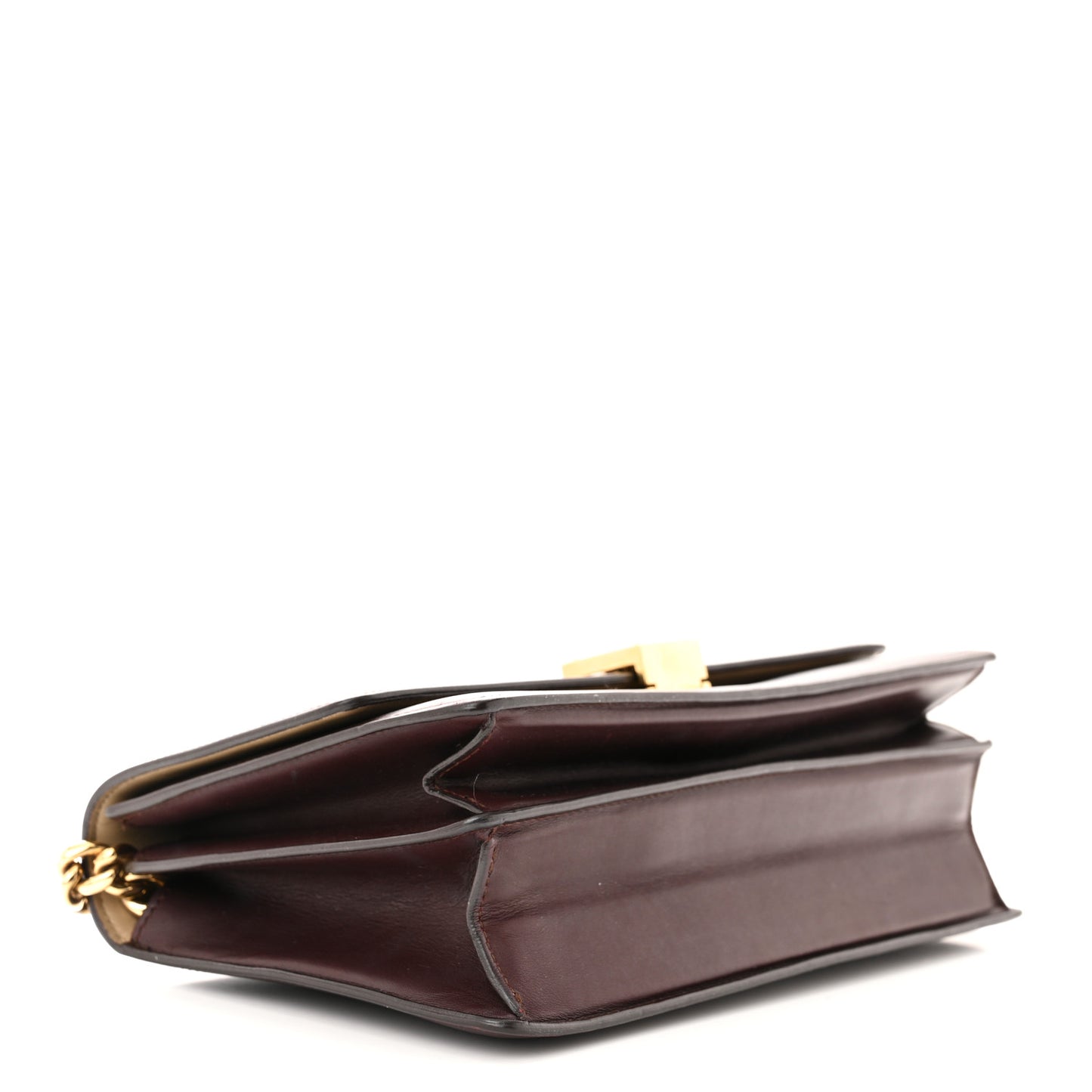 Smooth Calfskin Medium Case Chain Flap Burgundy