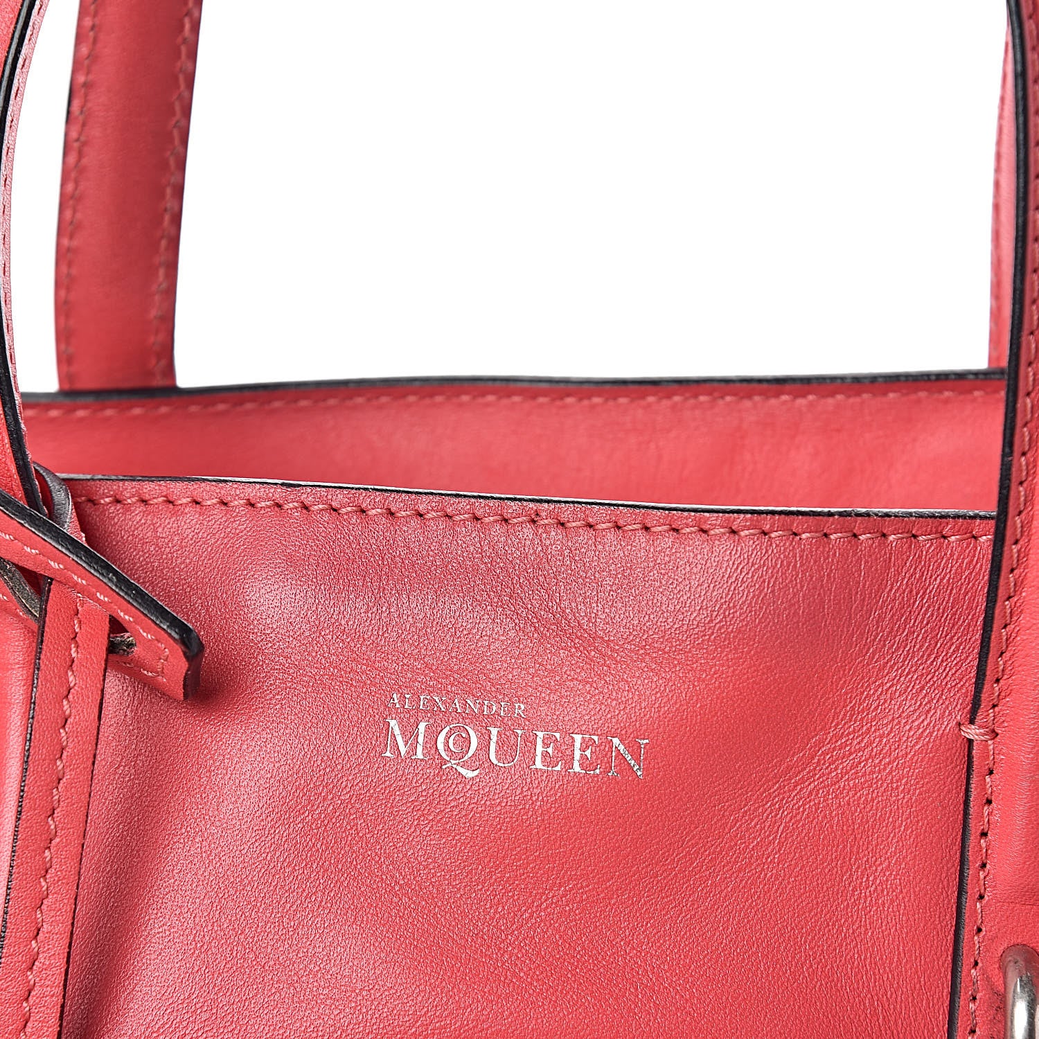 Alexander McQueen Calfskin Small Skull Padlock Zip Around Tote Pink 24 of 28