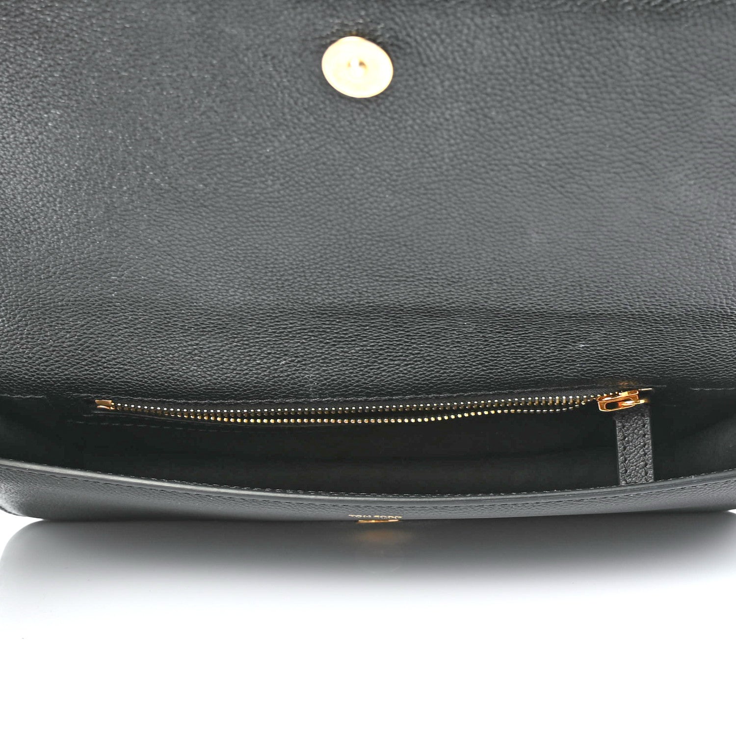 Tom Ford Pebbled Calfskin Studded Jennifer Clutch Black 4 of 7