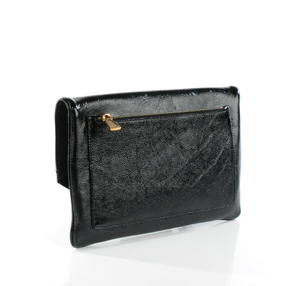 Saint Laurent Textured Patent Calfskin Belle De Jour Pochette Clutch Black 3 of 7