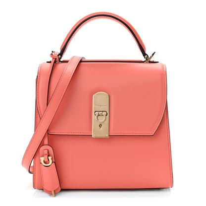 Salvatore Ferragamo Smooth Calfskin Small Boxyz Orange 1 of 9