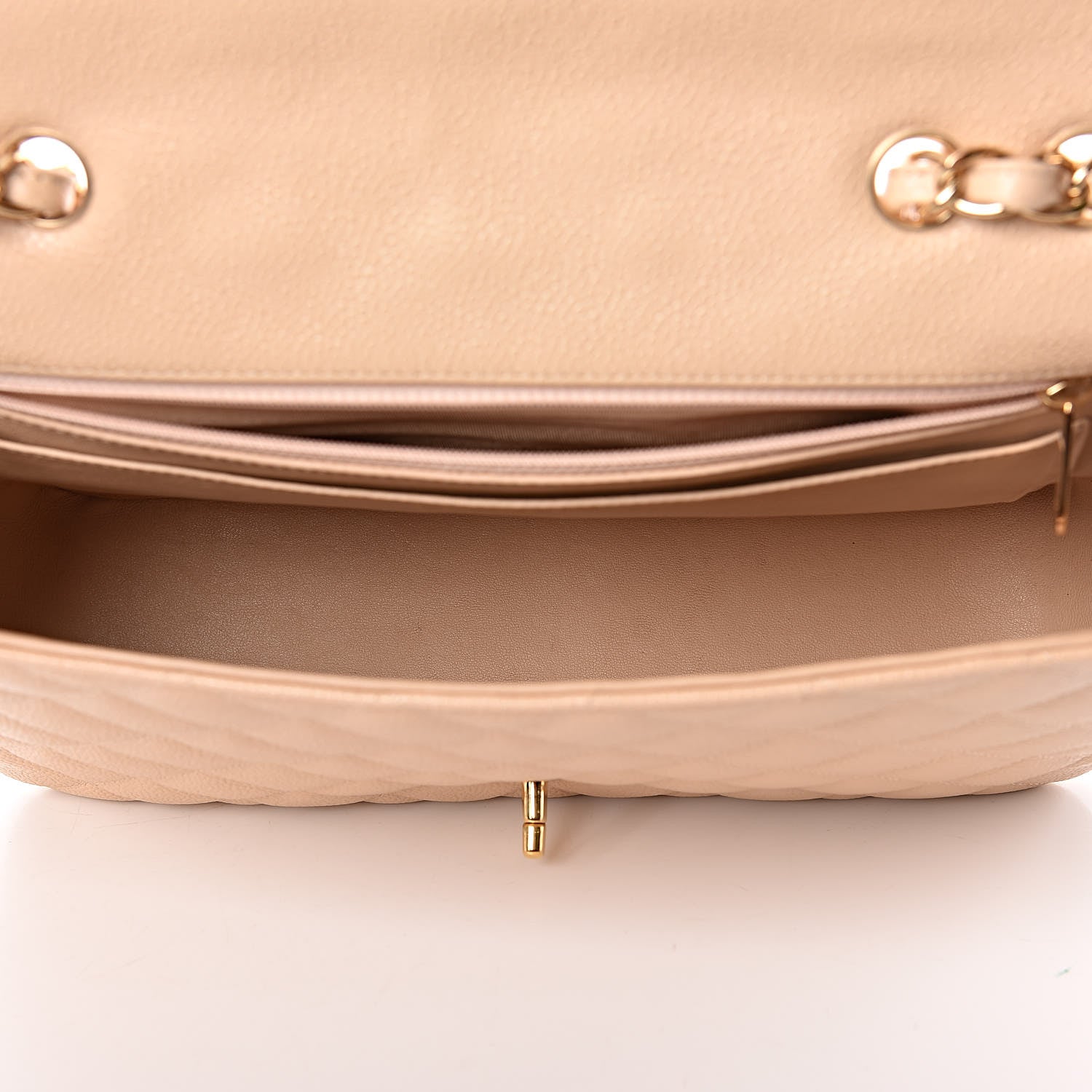 Chanel Caviar Quilted Jumbo Single Flap Beige Clair 6 of 14