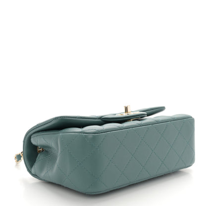 Chanel Lambskin Quilted Mini Rectangular Flap Green 4 of 11