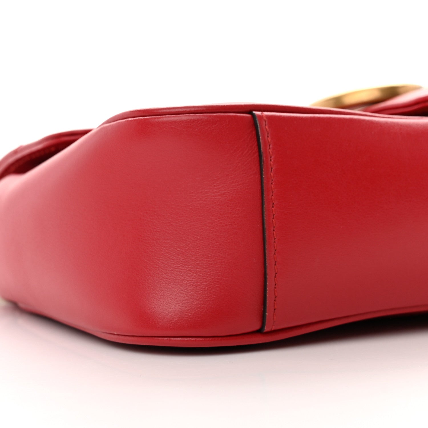 Gucci Calfskin Matelasse Mini GG Marmont Shoulder Bag Hibiscus Red 9 of 12