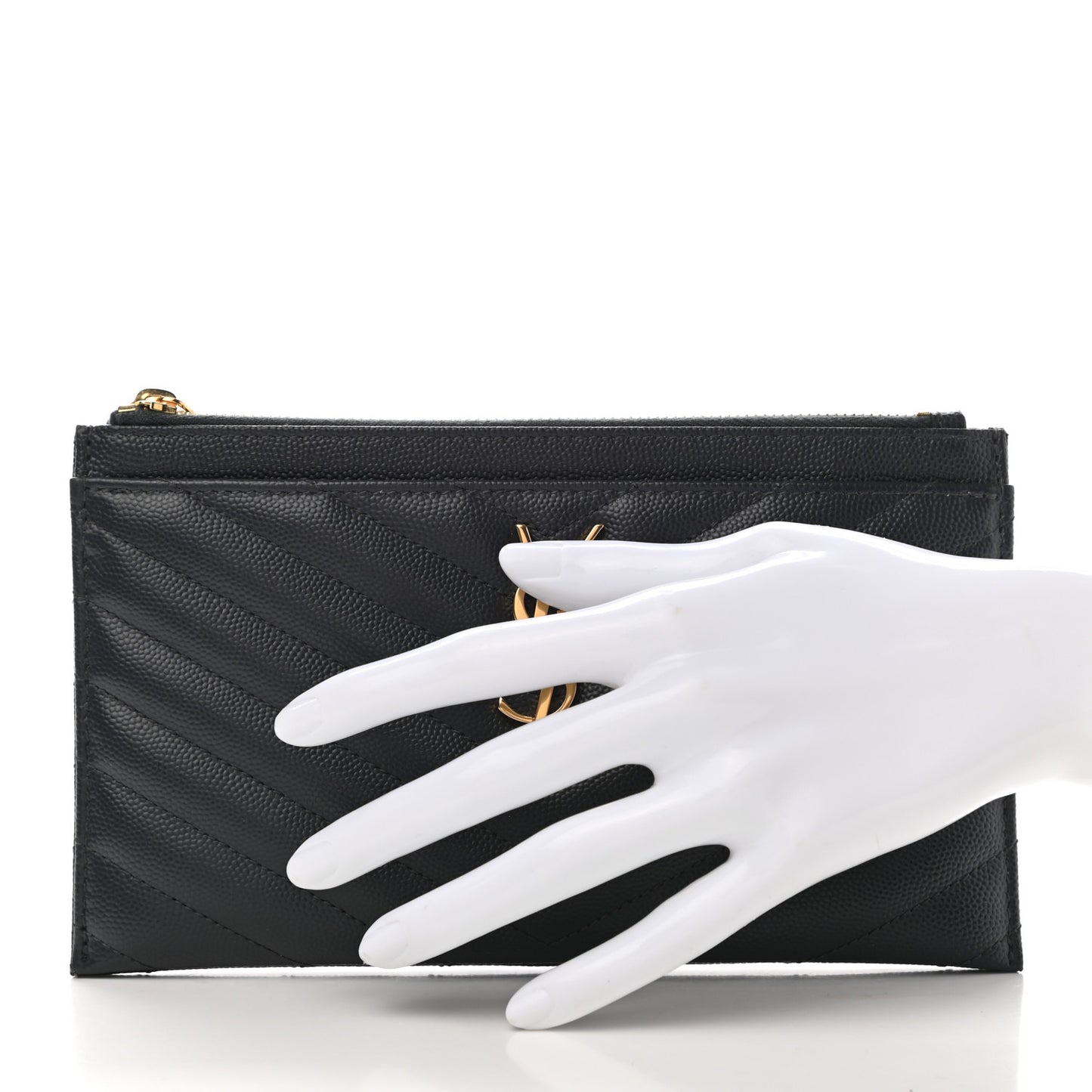 Grain De Poudre Chevron Monogram Bill Pouch Storm