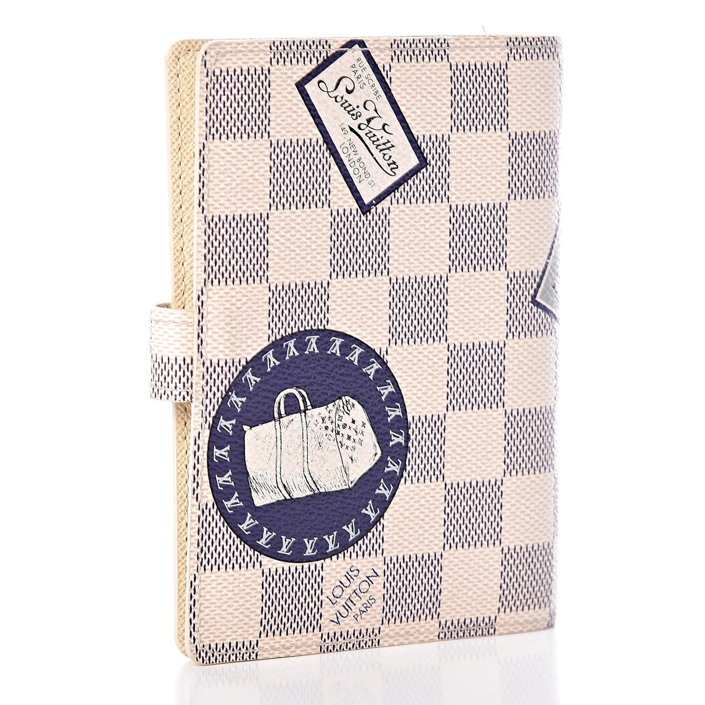Damier Azur Patch Small Ring Agenda Cover