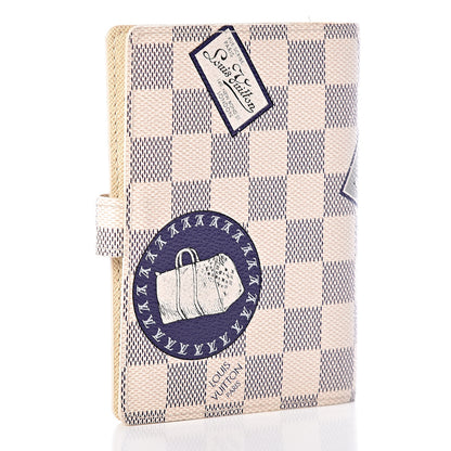 Louis Vuitton Damier Azur Patch Small Ring Agenda Cover 3 of 11