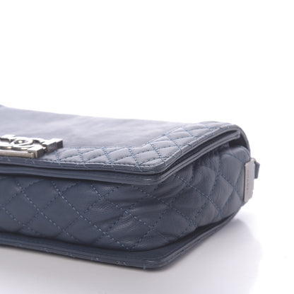 Chanel Calfskin Small Boy Reverso Flap Dark Blue 9 of 10