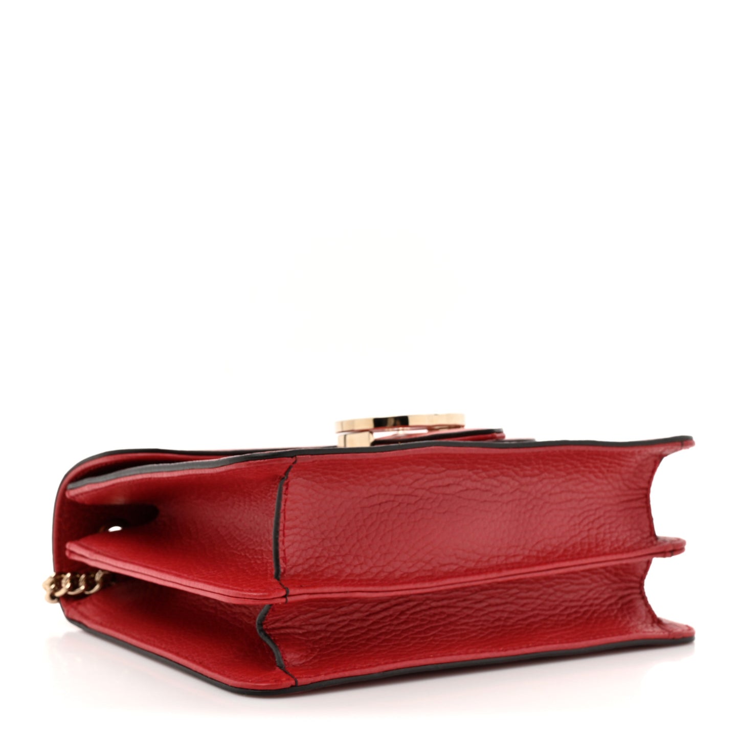 Dollar Calfskin Small Interlocking G Shoulder Bag Red