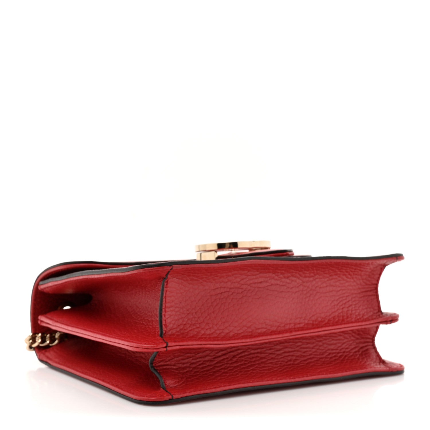 Gucci Dollar Calfskin Small Interlocking G Shoulder Bag Red 4 of 12