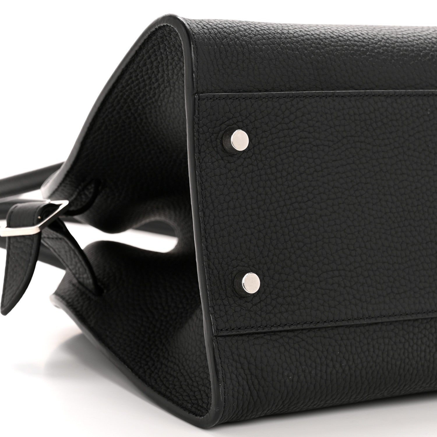 The Row Matte Grained Calfskin Margaux Shoulder 12 Black 8 of 10